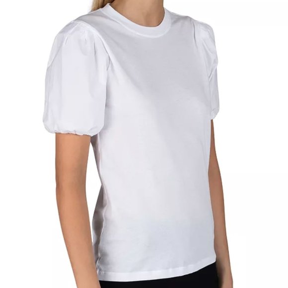 NWT Derek Lam 10 Crosby Eva Puff Sleeve Tee - Picture 3 of 7